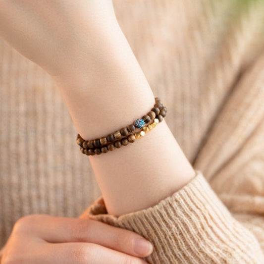 Satori Totem Blueing Lotus Sandalwood Bracelet