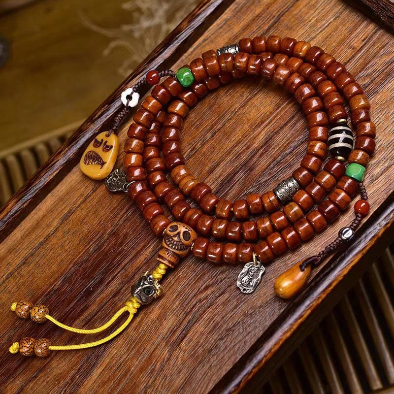 Satori Totem Tibet 108 Beads Yak Bone Dzi Bead Mala