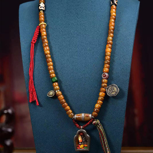 Satori Totem Tibetan 108 Beads Camel Bone Tassel Mala