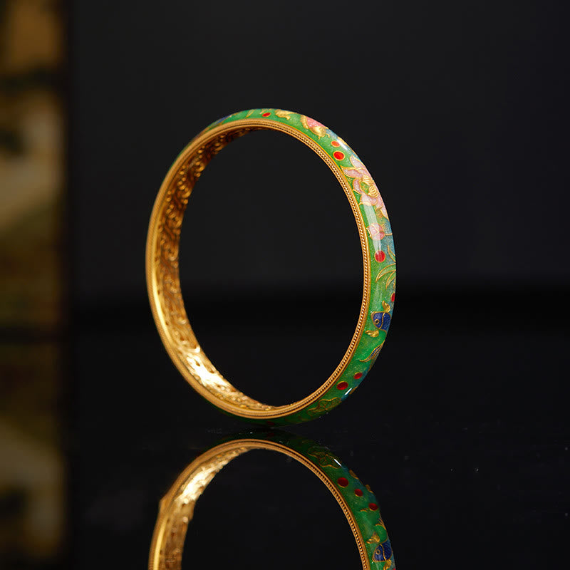 Satori Totem 999 Sterling Silver Koi Fish Lotus Hollow Design Bracelet