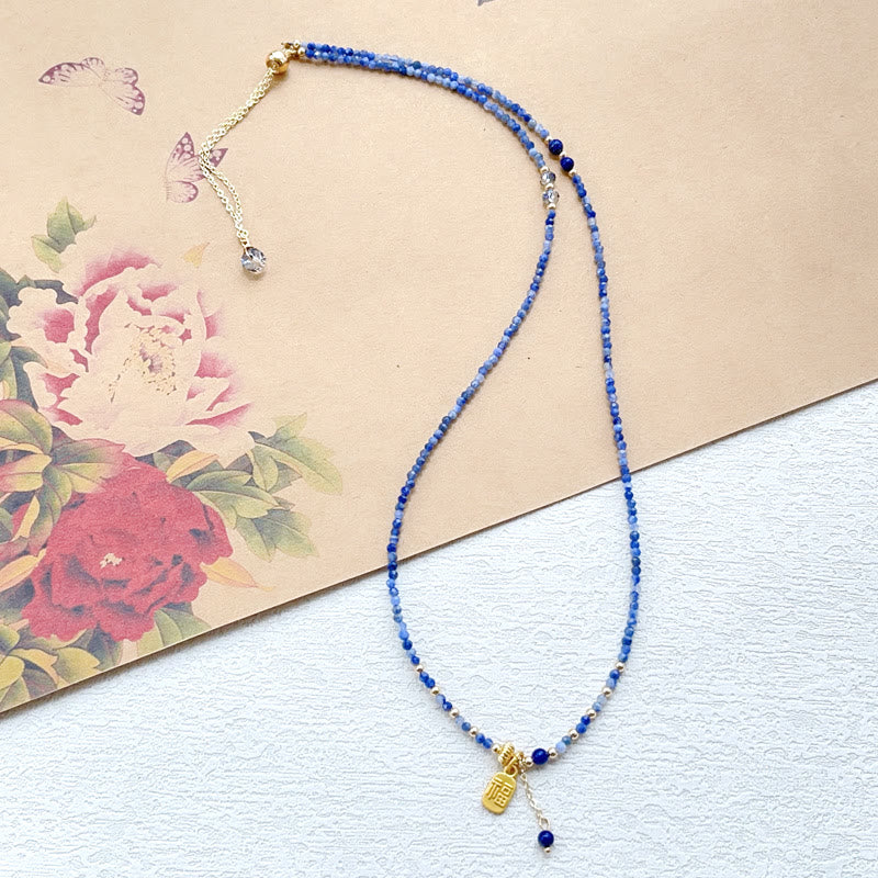 Satori Totem Natural Lazurite Triple Wrap Fu Bracelet