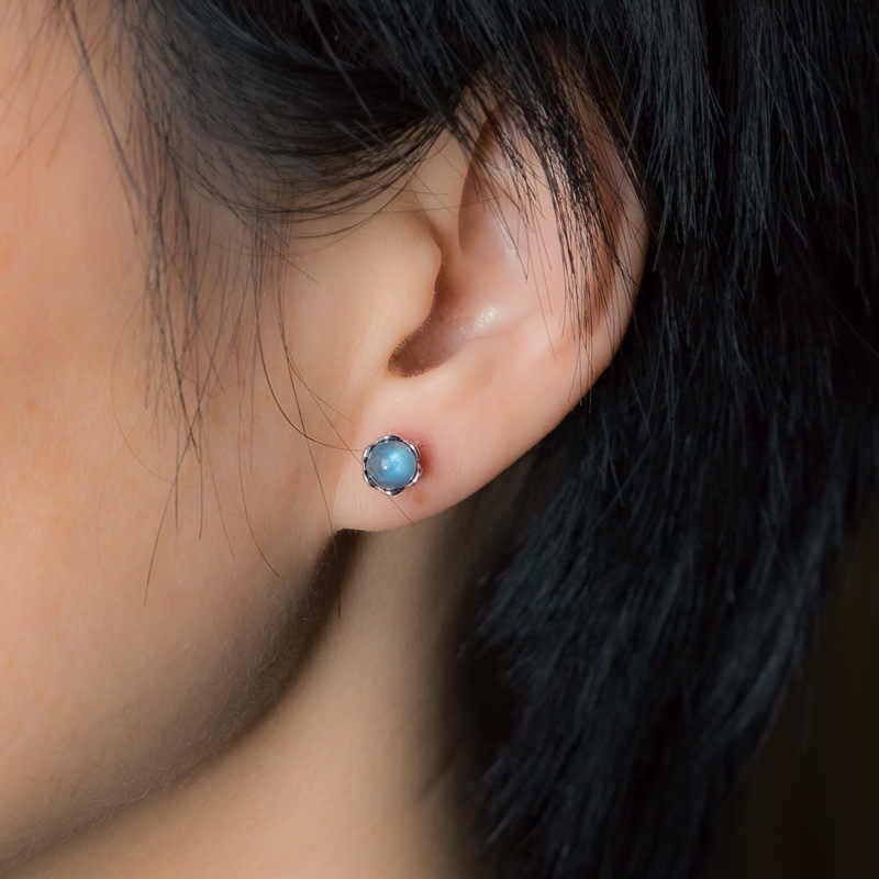 Satori Totem 925 Sterling Silver Moonstone Earrings