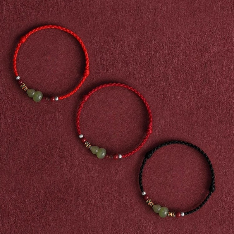 Satori Totem Hand-Woven Natural Jade Gourd Bracelet