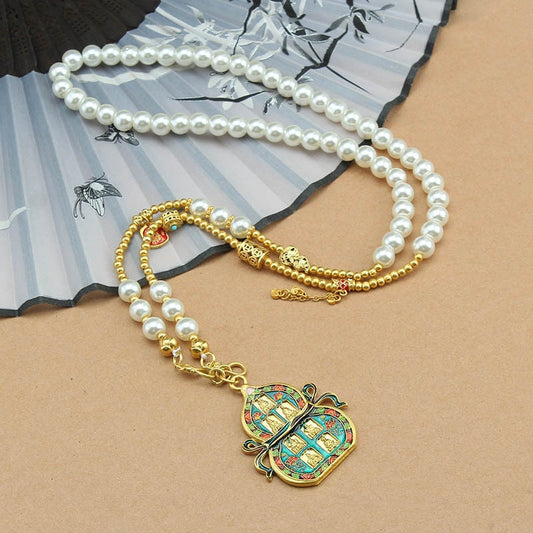 Satori Totem Enamel-Painted Gourd Pendant