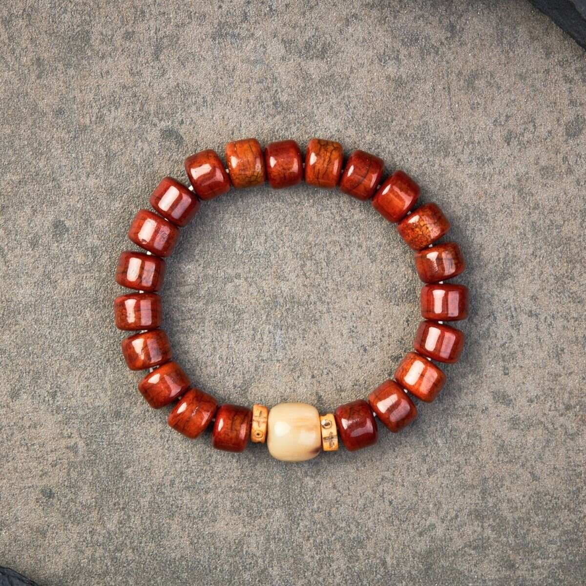 Satori Totem Tibetan Yak Bone Luck Bead Bracelet