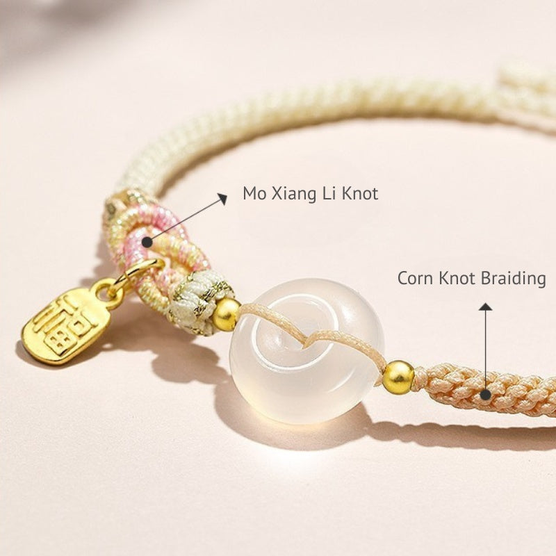 Satori Totem White Agate Fu Couple Bracelets