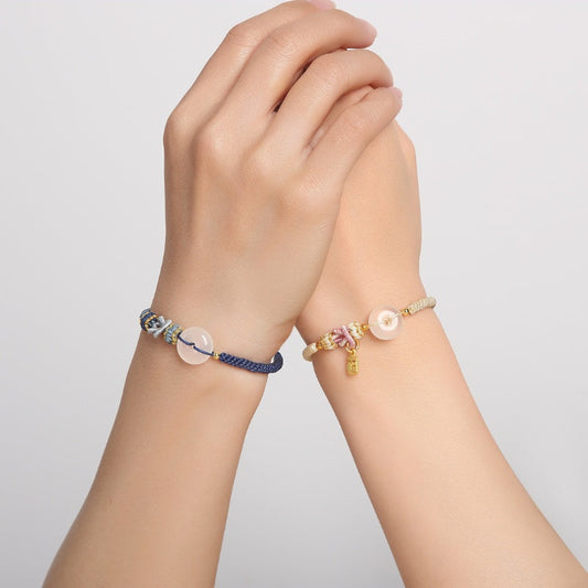 Satori Totem White Agate Fu Couple Bracelets