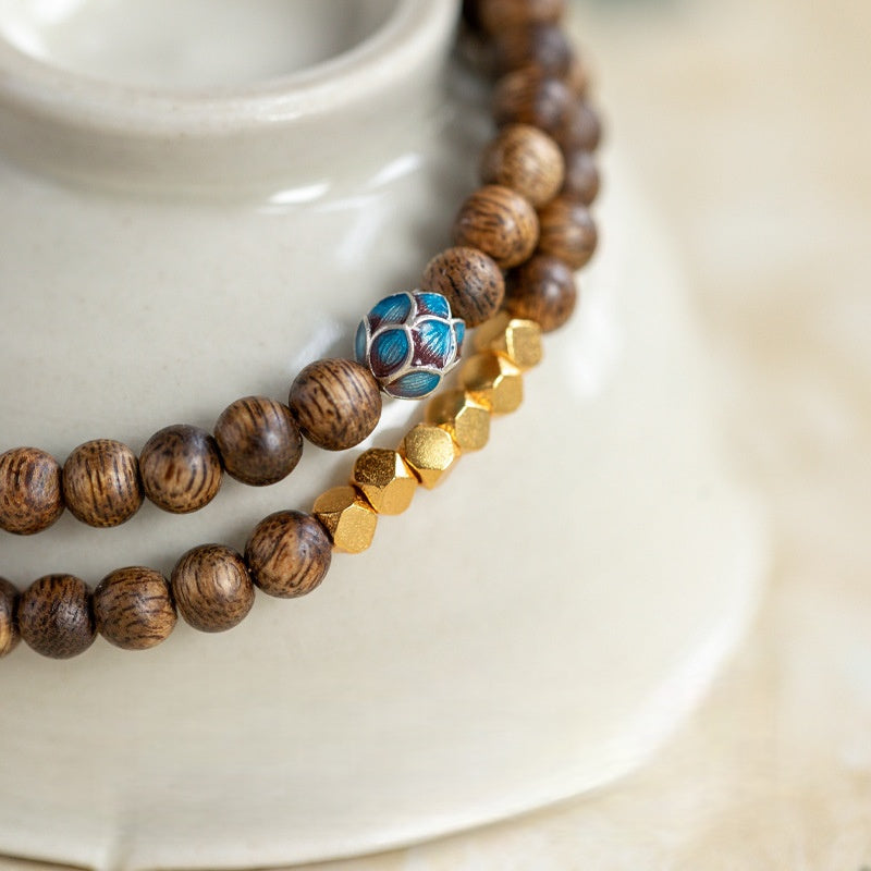 Satori Totem Blueing Lotus Sandalwood Bracelet