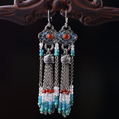 Satori Totem Sterling Silver Tassels Earrings