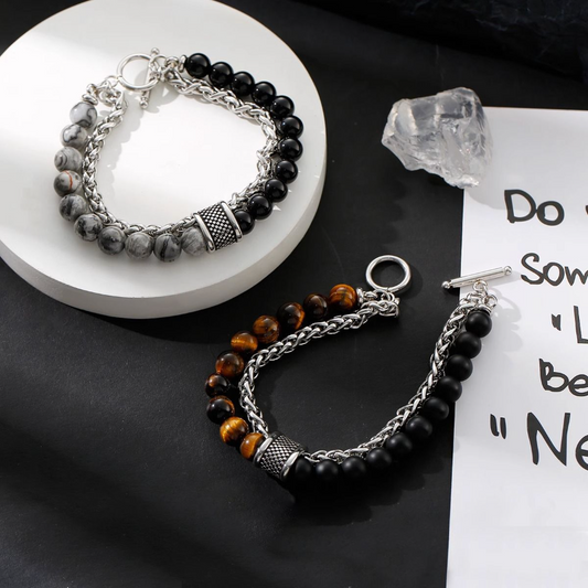 Satori Totem Titanium Steel Transfer Bead Bracelet