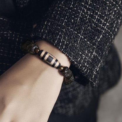 Satori Totem Ebony Dzi Tibetan Bracelet