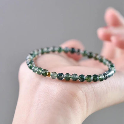 Satori Totem Moss Agate Lucky Bead Bracelet