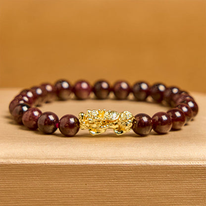Satori Totem Natural Garnet Beads PiXiuBracelet