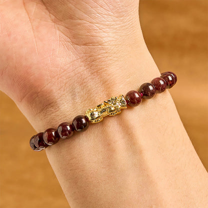 Satori Totem Natural Garnet Beads PiXiuBracelet