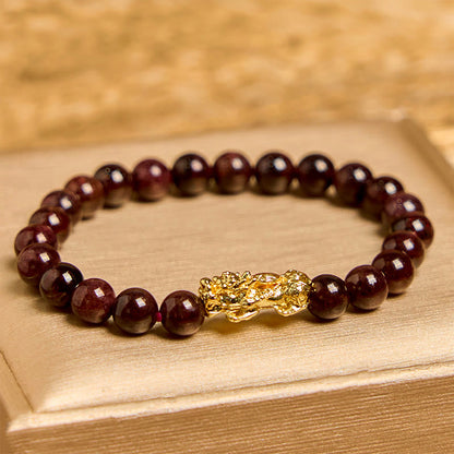 Satori Totem Natural Garnet Beads PiXiuBracelet