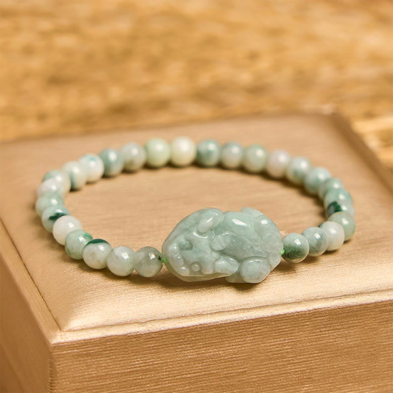 Satori Totem Natural Jade PiXiu Bracelet