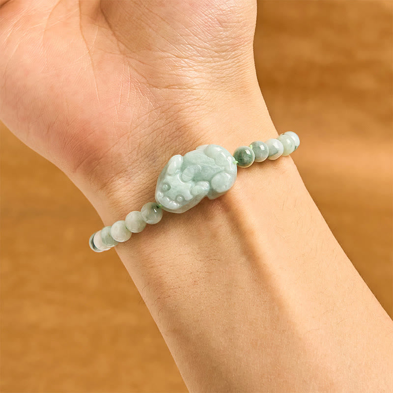 Satori Totem Natural Jade PiXiu Bracelet