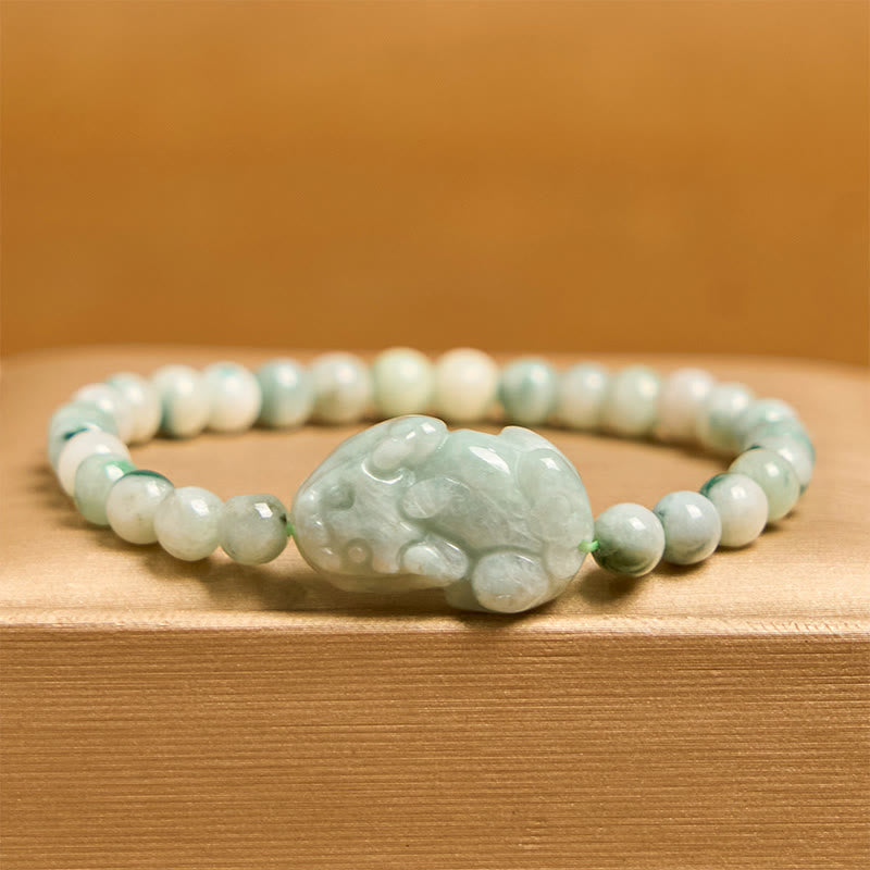 Satori Totem Natural Jade PiXiu Bracelet