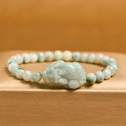 Satori Totem Natural Jade PiXiu Bracelet