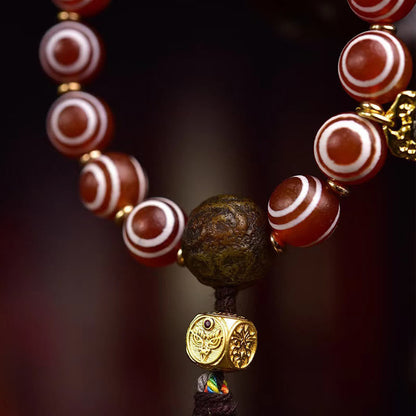 Satori Totem Tibetan Zakiram Red Agate Bracelet