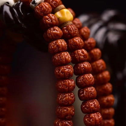 Satori Totem 108 Beads Rudraksha Bodhi Seed Tassel Mala