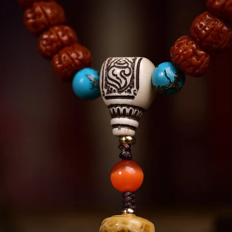 Satori Totem 108 Beads Rudraksha Bodhi Seed Tassel Mala