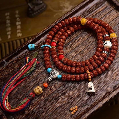 Satori Totem 108 Beads Rudraksha Bodhi Seed Tassel Mala