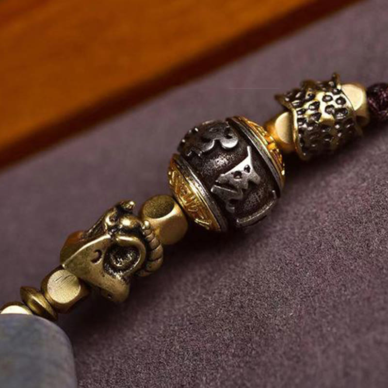 Satori Totem Tibet Dzi Bead Om Mani Padme Hum Necklace Pendant