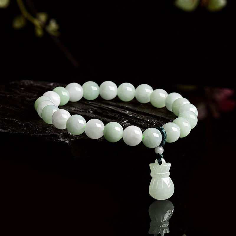 Satori Totem Natural Jade Money Bag Bracelet