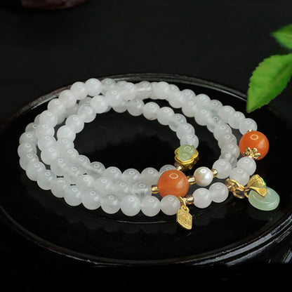 Satori Totem Natural Jade Multi-layer Gourd Bracelet