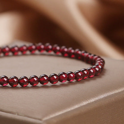 Satori Totem Natural Garnet Beads FlowerBracelet