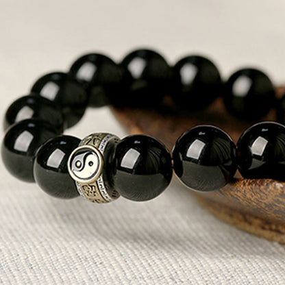 Satori Totem Obsidian Yin Yang Bracelet