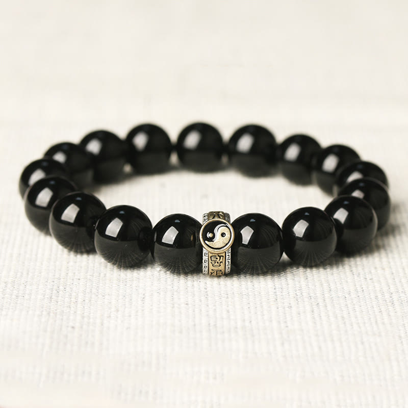 Satori Totem Obsidian Yin Yang Bracelet