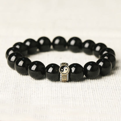 Satori Totem Obsidian Yin Yang Bracelet