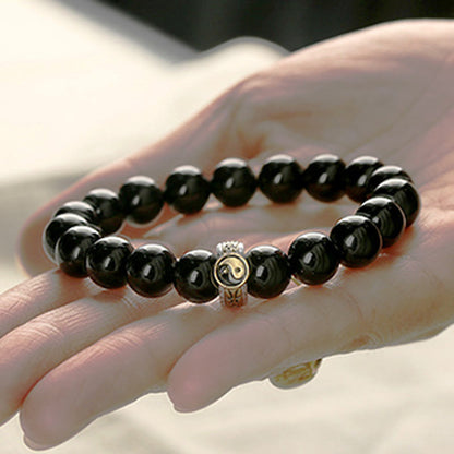 Satori Totem Obsidian Yin Yang Bracelet