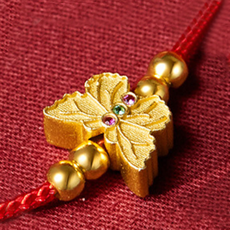 Satori Totem 999 Sterling Silver Butterfly Red String Strength Bracelet