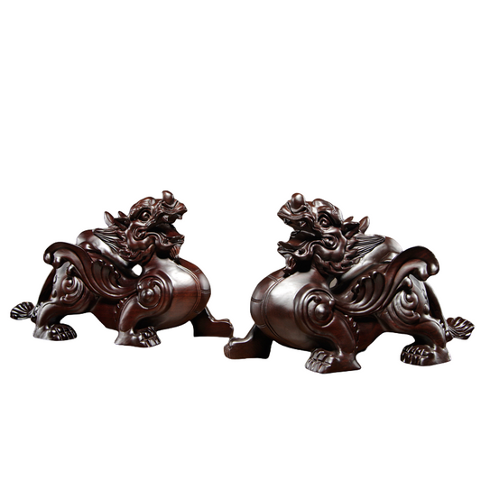 Satori Totem Ebony Couple PiXiu Feng Shui Ornament