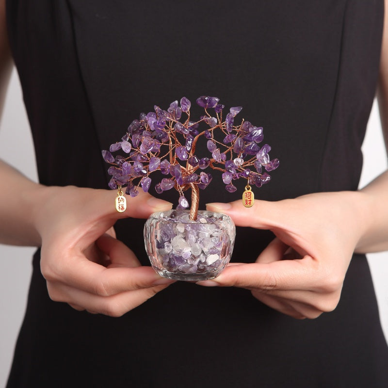 Satori Totem Feng Shui Amethyst Crystal Tree