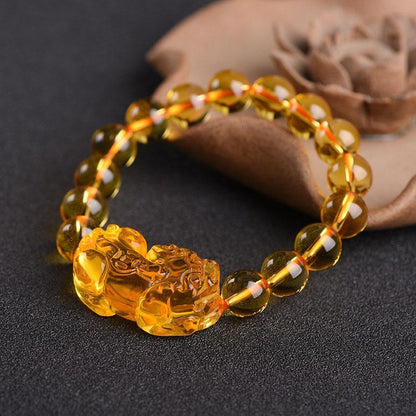 Satori Totem Citrine Pixiu Bracelet - Attract Wealth