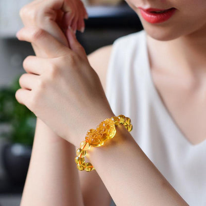 Satori Totem Citrine Pixiu Bracelet - Attract Wealth