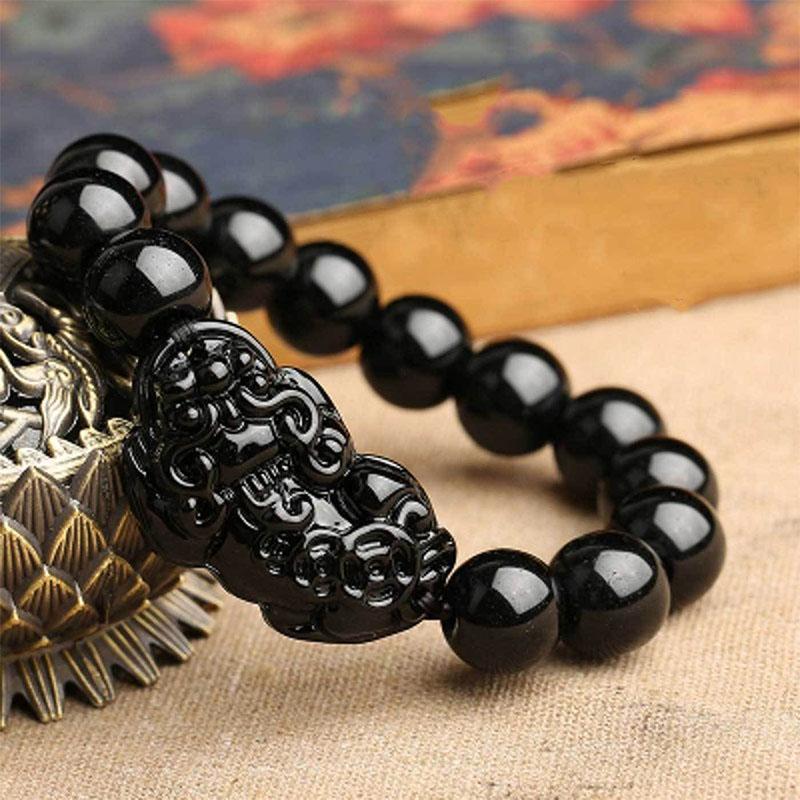 Satori Totem Black Obsidian Pixiu Bracelet