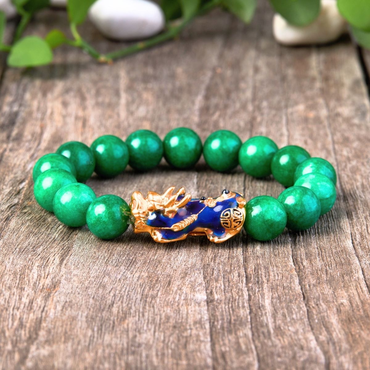 Satori Totem Green Jade Thermochromic Pixiu Bracelet