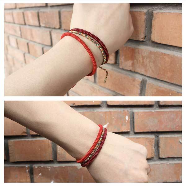 Satori Totem Tibetan Buddhist Red String Bracelet
