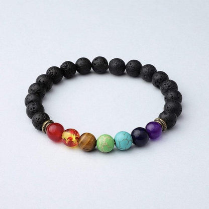 Satori Totem 7 Chakra Lava Stone Bracelet
