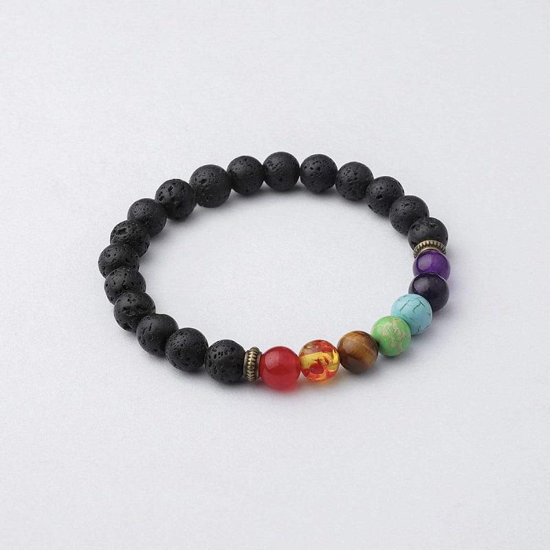 Satori Totem 7 Chakra Lava Stone Bracelet