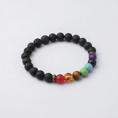Satori Totem 7 Chakra Lava Stone Bracelet