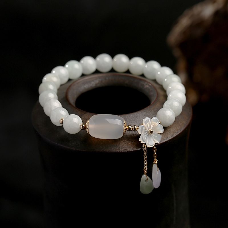 Satori Totem Natural Jade Bead Bracelet