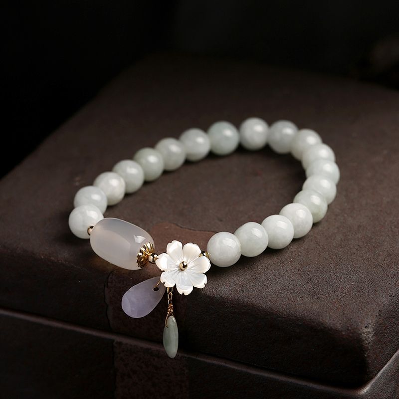 Satori Totem Natural Jade Bead Bracelet