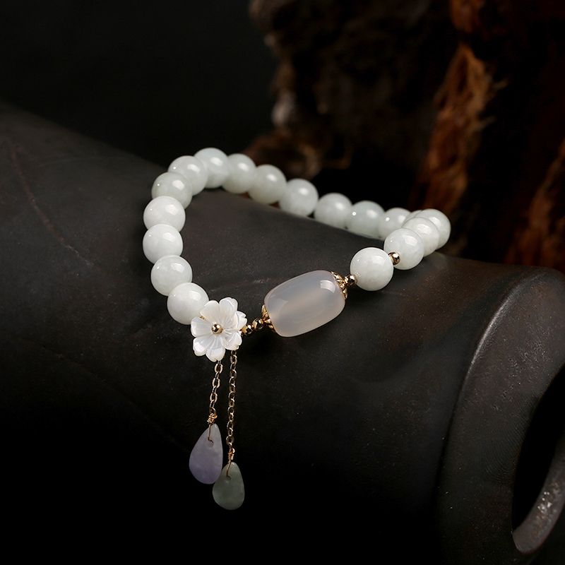 Satori Totem Natural Jade Bead Bracelet