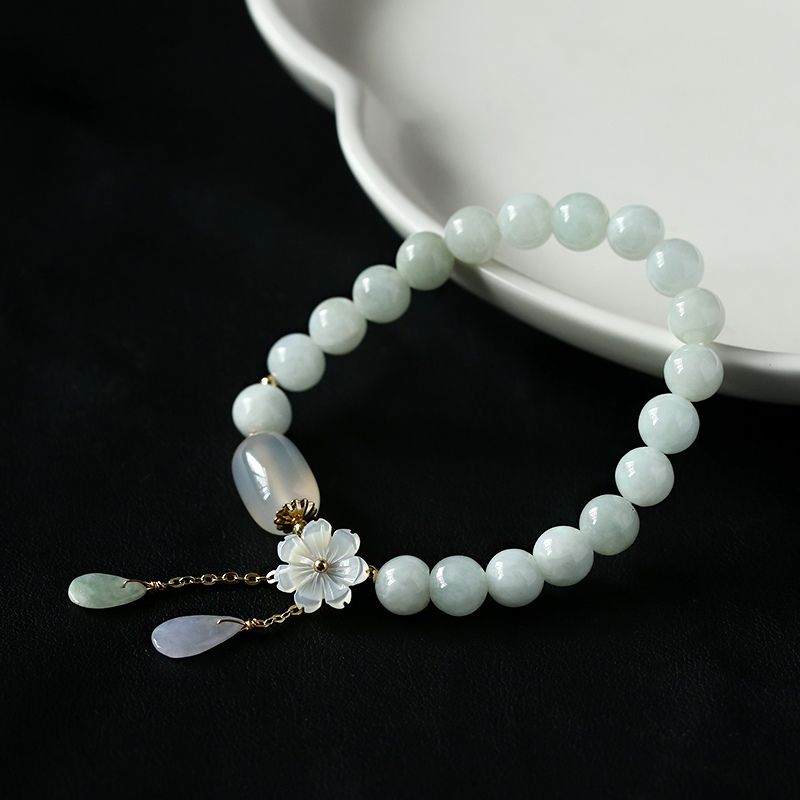 Satori Totem Natural Jade Bead Bracelet
